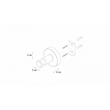 Крючок одинарный хром Fixsen Comfort Chrome (FX-85005)